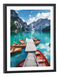 Affiche Barques paysage de montagne