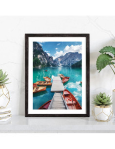 Affiche Barques paysage de montagne 2