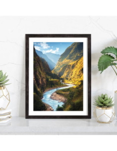 Affiche Rivière au milieu des montagnes 2