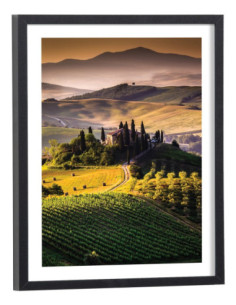 Affiche paysage champs en Toscane