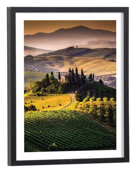 Affiche paysage champs en Toscane