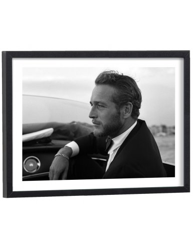 Tableau Paul Newman Bateau Affiche vintage noir et blanc