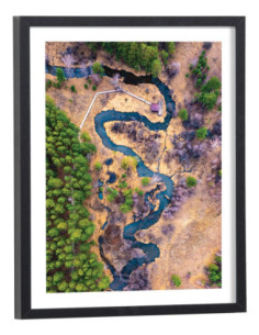 Affiche paysage Rivière vue du ciel