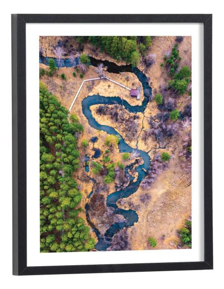 Affiche paysage Rivière vue du ciel