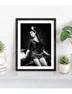 Tableau Amy Winehouse noir et blanc 2