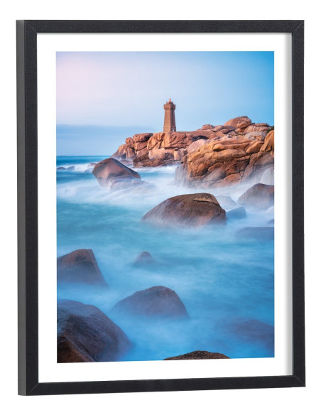 Affiche paysage Phare dans la mer agitée