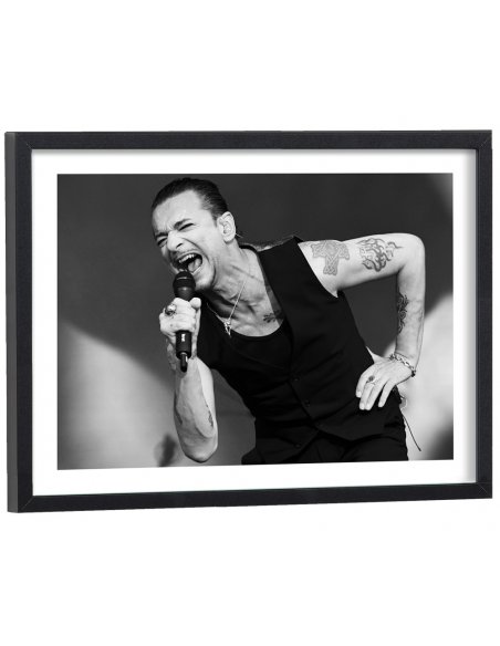 Tableau de Dave Gahan Depeche Mode en noir et blanc