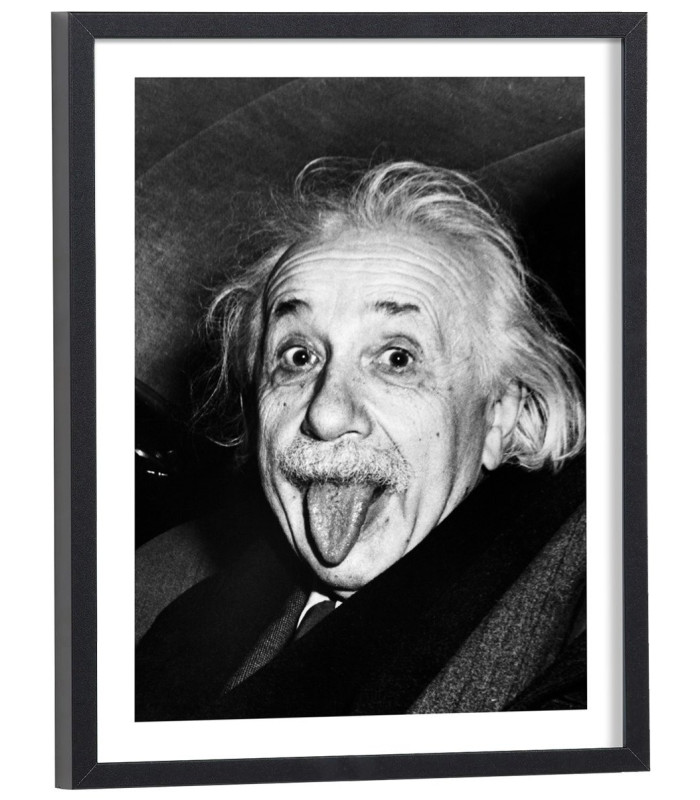 Poster Sur Toile Albert Einstein - Décoration Murale 20x30 Cm - Impression Haute Qualité, Idéal Bureau, Chambre, Cadeau
