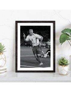 Tableau Ronaldo - Affiche football noir et blanc 2