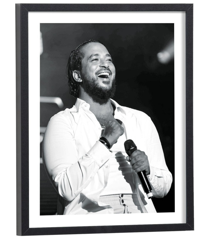 Tableau Slimane - Affiche concert noir et blanc