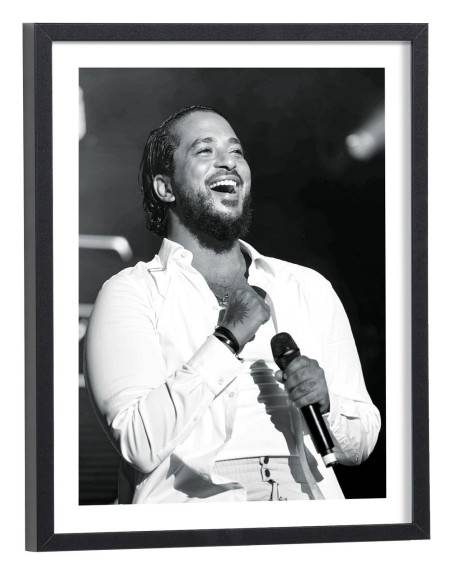 Tableau Slimane - Affiche concert noir et blanc