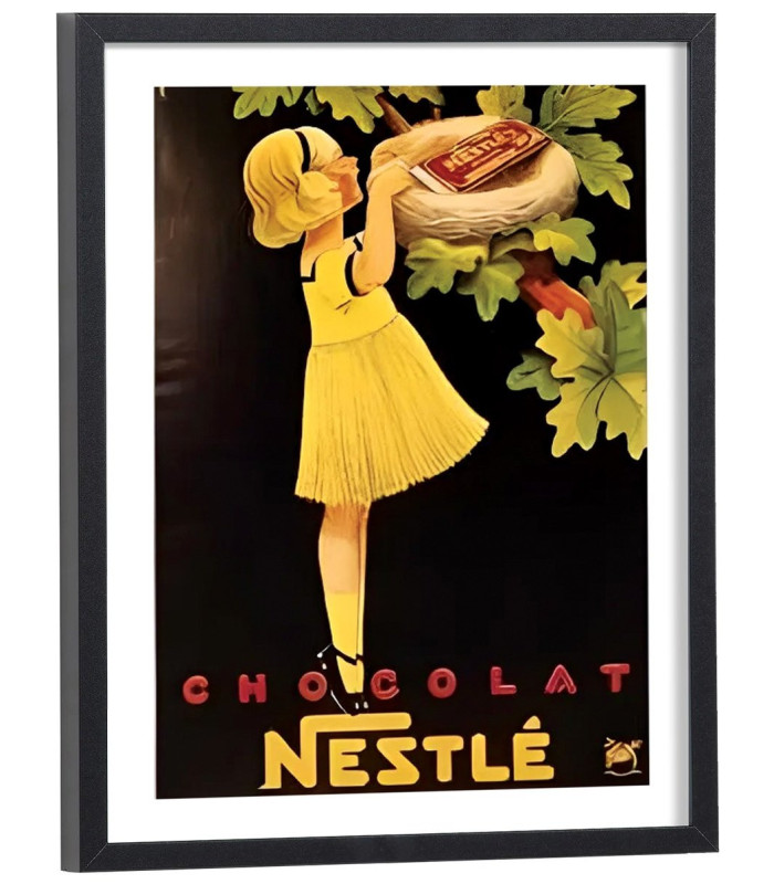 Affiche pub vintage chocolat Nestlé