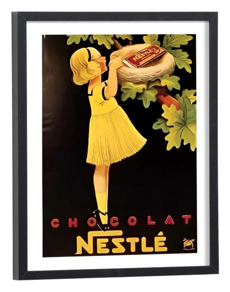 Affiche pub vintage chocolat Nestlé