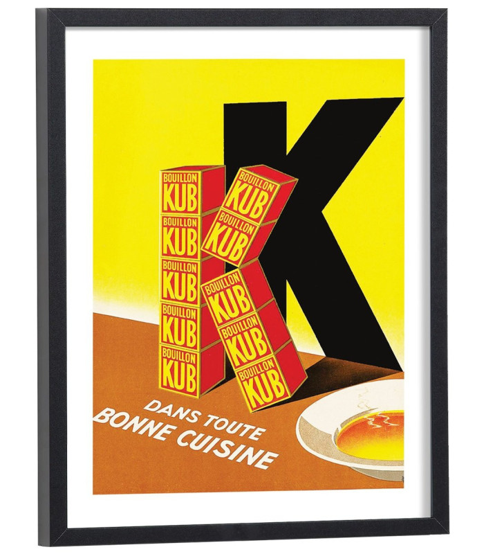 Affiche pub Kub vintage