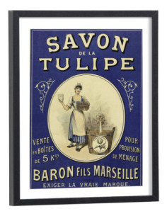 Affiche publicité ancienne savon tulipe
