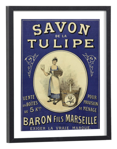 Affiche publicité ancienne savon tulipe