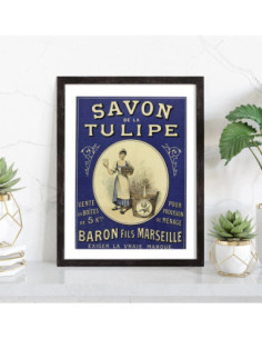 Affiche publicité ancienne savon tulipe 2