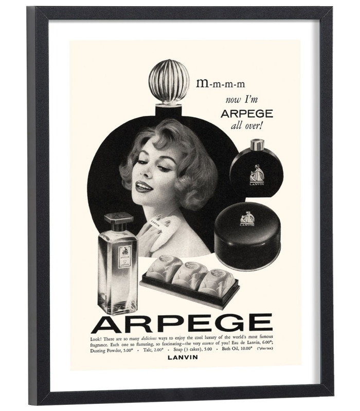 Affiche Pub vintage parfum Lanvin