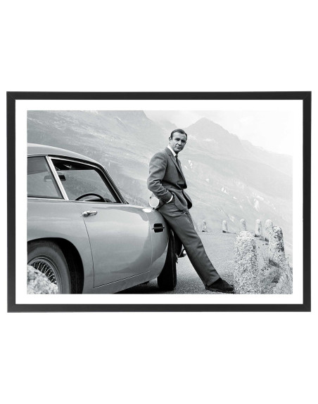 affiche James Bond noir et blanc