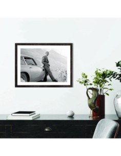 Affiche James Bond vintage - Tableau cinéma noir et blanc 2