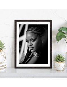 Affiche de Rihanna en noir et blanc 2