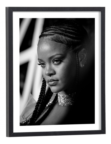 Affiche de Rihanna en noir et blanc