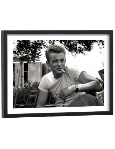 Tableau James Dean Affiche acteur noir et blanc