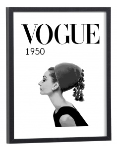 Tableau Vogue 1950 noir et blanc