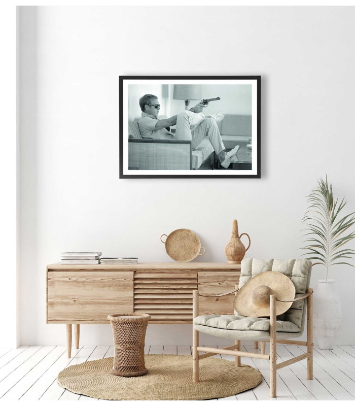  Tableau Steve McQueen pistolet