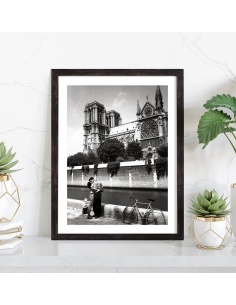 Tableau Baiser à Notre Dame de Paris Vintage 2
