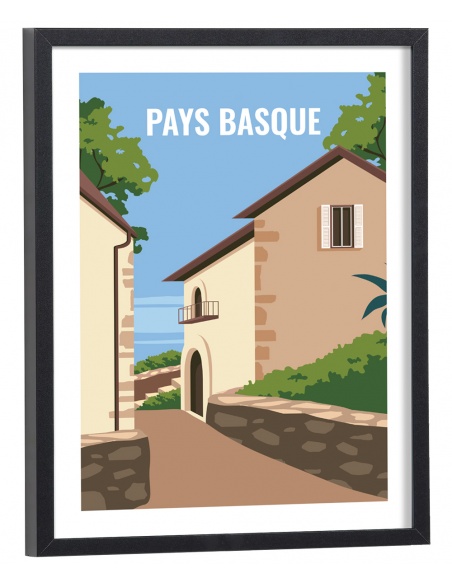 Affiche Pays Basque vintage