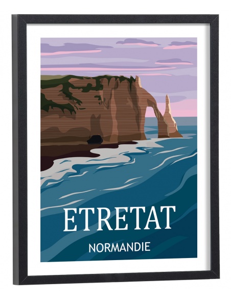 Affiche Etretat vintage