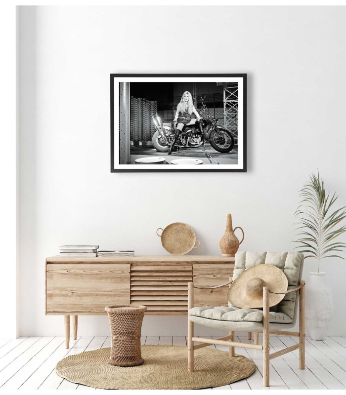 Affiche Brigitte Bardot Harley Davidson