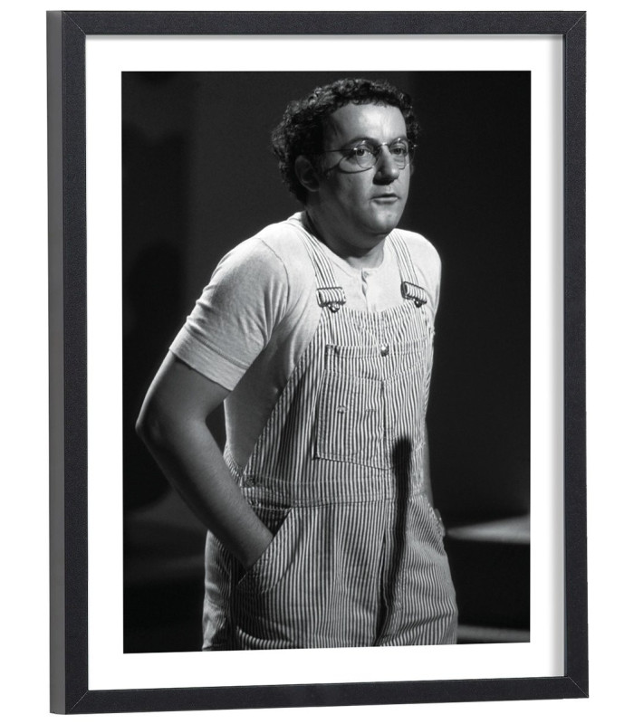 Affiche Coluche salopette