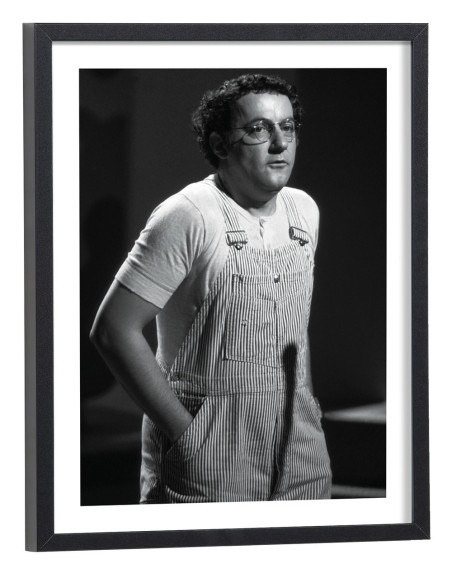 Affiche Coluche salopette