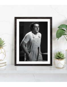 Affiche Coluche salopette 2