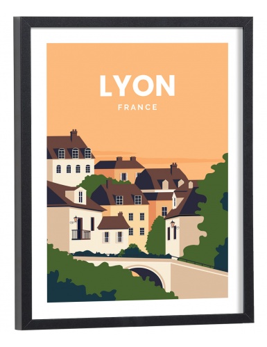 Affiche Lyon vintage