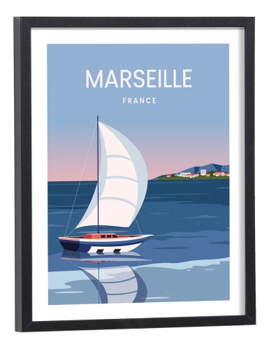 Affiche Marseille vintage