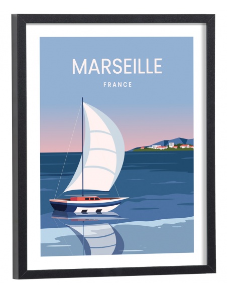 Tableau Marseille vintage - Affiche ville