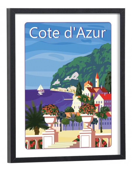 Affiche Côte d'Azur vintage