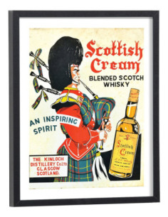 Affiche Pub ancienne Whisky Scottish Cream