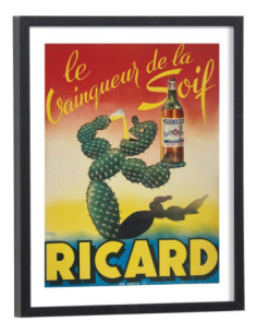 Affiche Publicitaire Ricard - le vainqueur de la soif