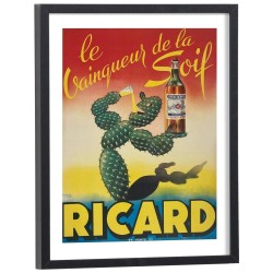 Affiche Publicitaire Ricard - le vainqueur de la soif