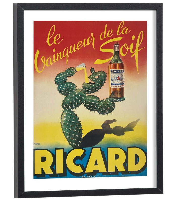 Affiche Publicitaire Ricard - le vainqueur de la soif