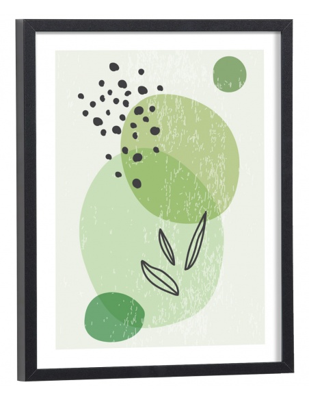 Tableau Abstrait formes vert Douglas