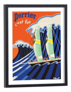 Affiche Pub Perrier c'est fou (Voilier)