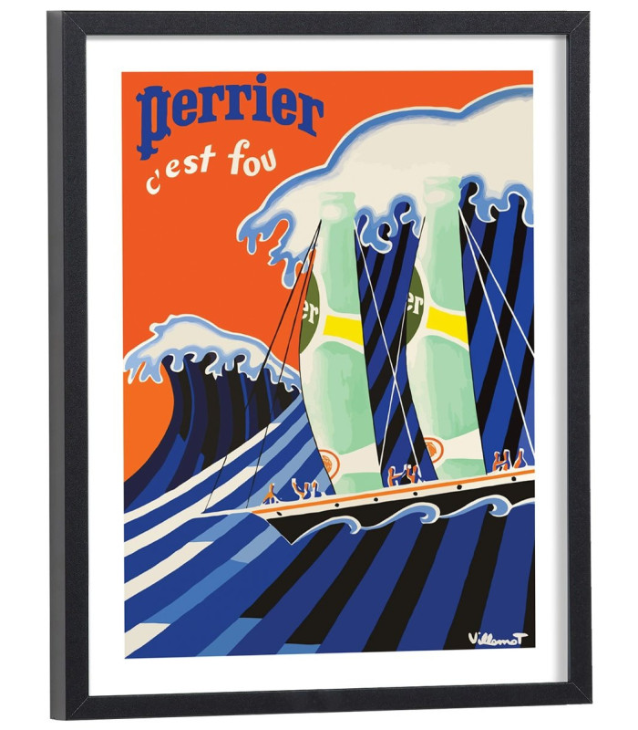 Affiche Pub Perrier c'est fou (Voilier)