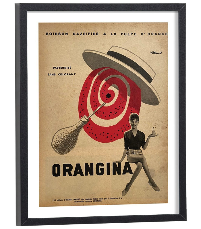 Affiche Pub orangina vintage