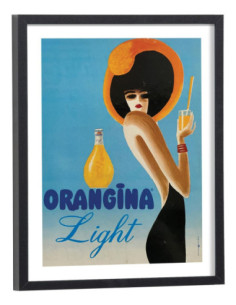 Affiche Pub Orangina light vintage