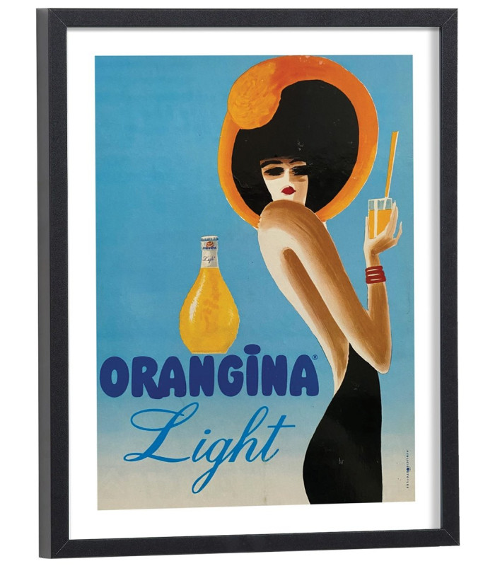 Affiche Pub Orangina light vintage
